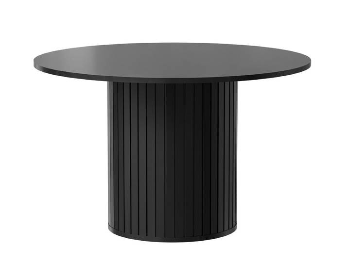 Feldmann-Wohnen Esstisch Zama (runde Tischplatte, 1-St., Moderne Optik, Schwarz), 120x120x75cm Schwarz