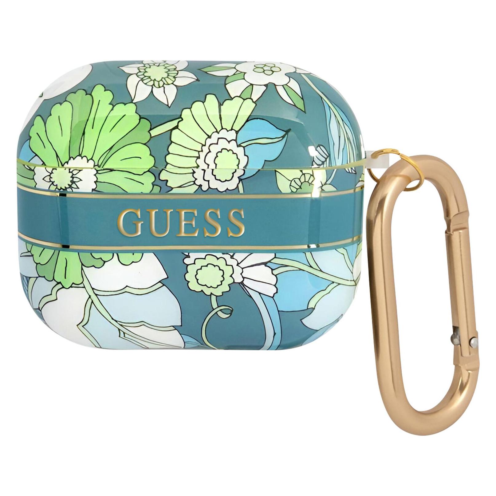 Guess GUA3HHFLN AirPods 3 cover zielony/green Flower Strap Collection (Kopfhörer Hülle) (GUE002034-0)