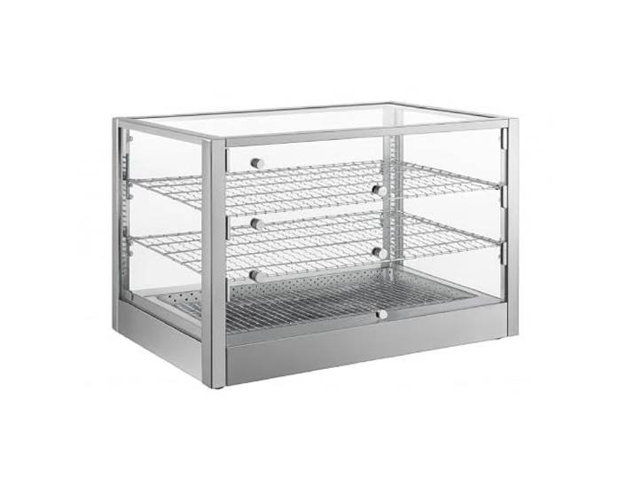 Vitrine Chauffante 115L - 30 à 90°C - LED - Double Accès - INOX - 6 Portes - Professionnelle