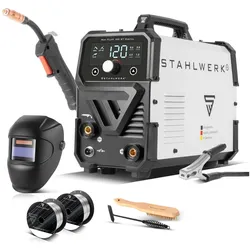 Stahlwerk, Schweissgerät, Schweissgerät Mini FLUX 120 ST mit ARC MMA-Funktion Vollausstattung (Fülldrahtschweissgerät)