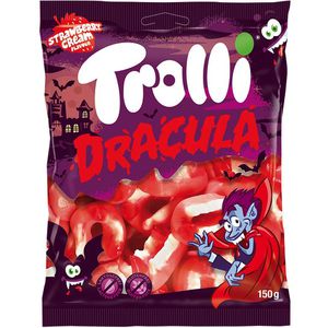 Trolli Schaumzucker Dracula, mit Fruchtgummi, gluten- & laktosefrei, im Beutel, 150 g
