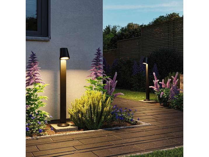 Bornes lumineuses d'extérieur Caissa SWR anthracite - Paulmann - Moderne - Métal - À ampoule unique
