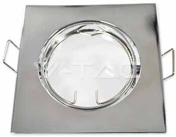 V-Tac Portafaretto Incasso Alluminio Quadrato Regolabile Gu10 Mod. Vt-779sq Sku 3592 Cromato
