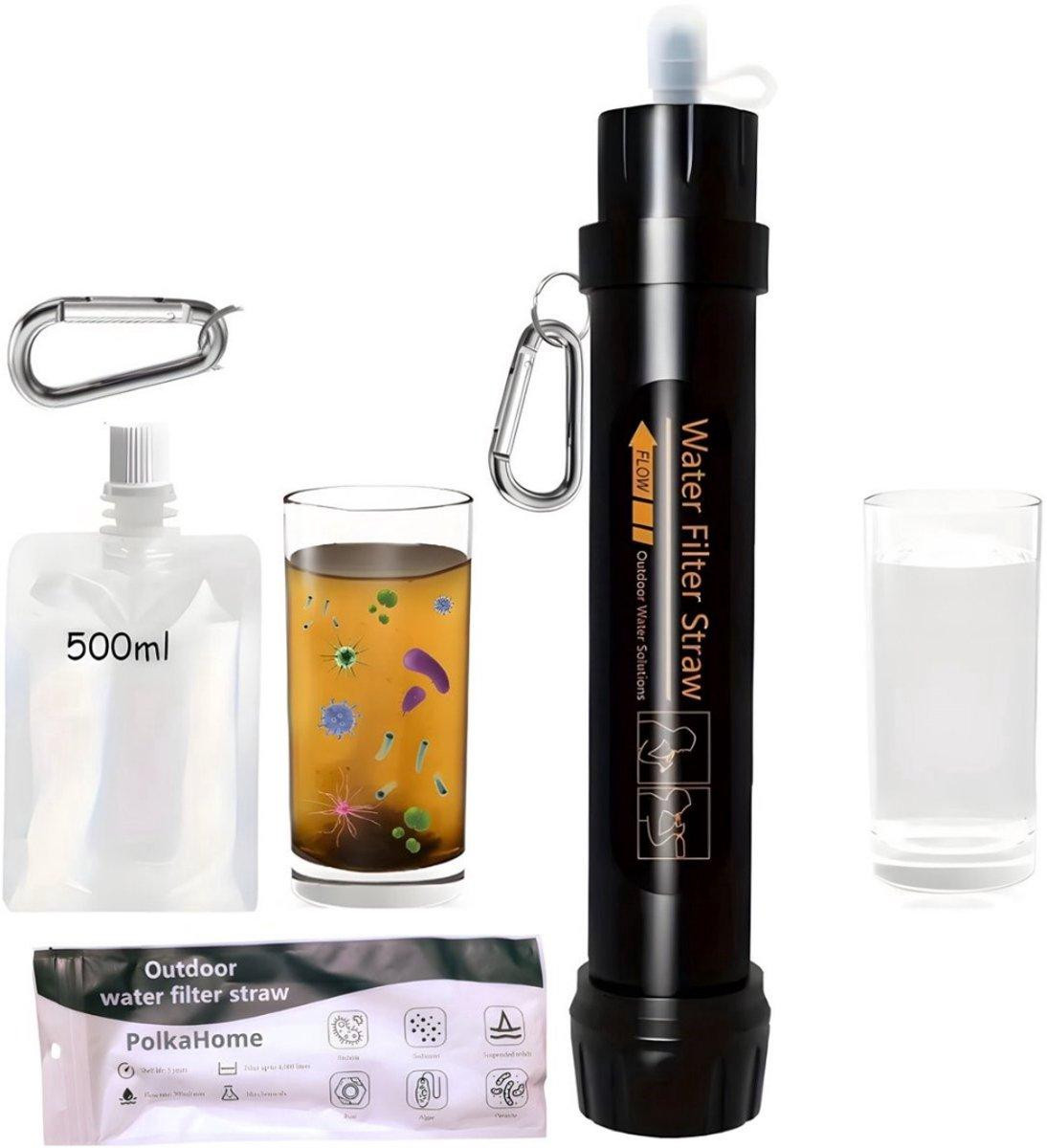 PolkaHome Waterfilter Survival Filter voor 4000L – Waterzuiveringsapparaat voor Outdoor en Survival