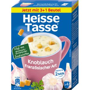 Erasco Fertiggericht Heisse Tasse, Knoblauch Französischer Art, je 19,5 g, 4er Pack