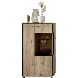 Wohnconcept Vitrine Ruben Holzoptik Braun Eiche
