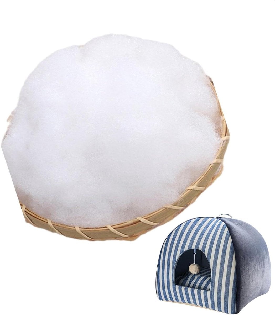 Witte Polyester Vezelvulling voor Kussens - 120 gram