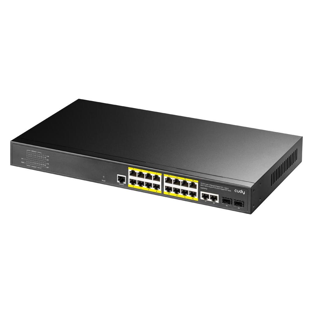Cudy Netwerk Switch GS2018PS2-200W (16 Ports) (GS2018PS2-200W)