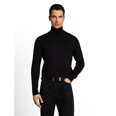 Rollkragenpullover TOM TAILOR, Herren, Gr. XXL, schwarz, Strick, Obermaterial: 100% Baumwolle, regular fit hüftbedeckend, Rundhals, Flachstrickbündchen, Pullover Rollkragenpullover, im Strick-Design