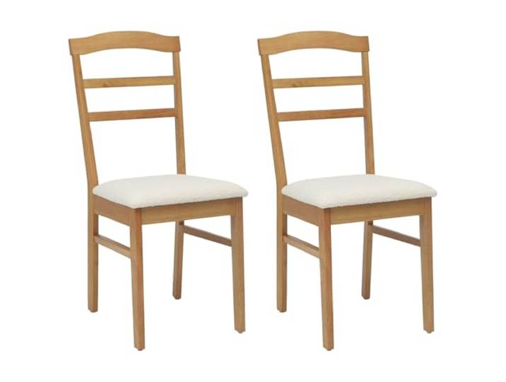 NLQMSU Esszimmerstuhl, 2 Stück, Massivgummi Lackierte Oberfläche, Sitzkissen, stabile Rückenlehne, Verwendung im Esszimmer, Küche, Büro, Feuchttuchpflege