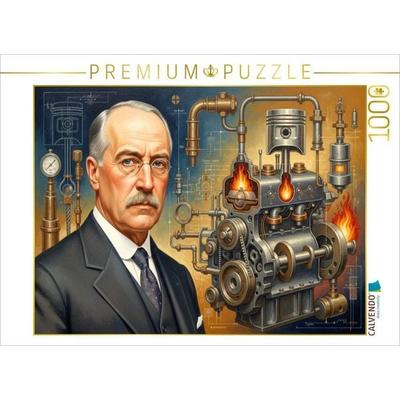CALVENDO Puzzle Rudolf Diesel (1858-1913) - effizienter Dieselmotor für schwere Fahrzeuge | 1000 Teile Lege-Größe 64x48cm Foto-Puzzle für glückliche