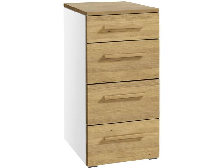 Hasena Kommode Nicanora weiss/eiche Holz/MDF B 45 H 86 cm - Kommode