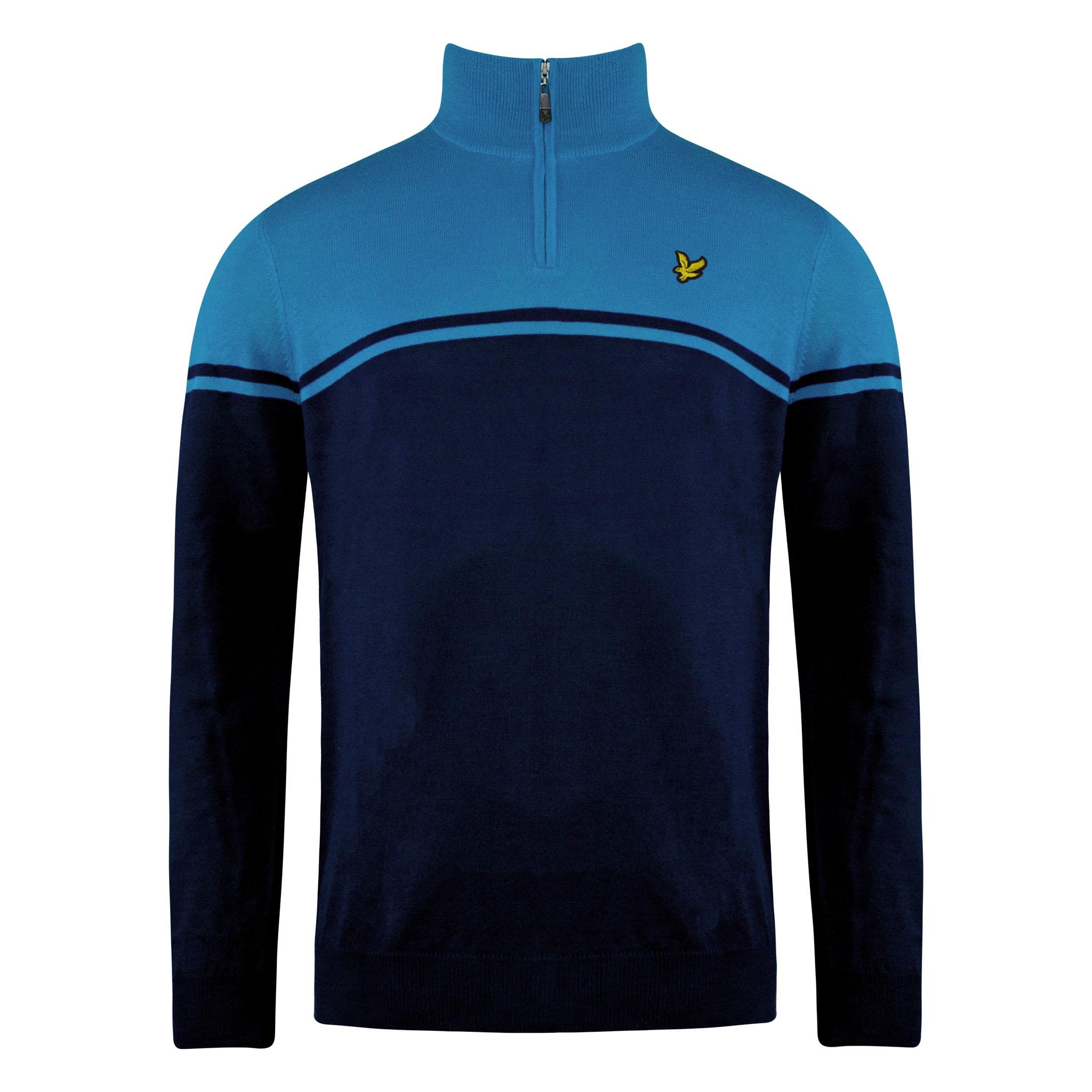 Lyle & Scott Croft Golf Heren Winterblauwe sweater