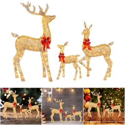Lush Living Finds Cute Lighted Reindeer Xmas Decoration, Christmas Yard Light Up Display, Lawn Garden Patio Holiday Decor Set Cute Lighted Reindeer Xmas Decoration, Christmas Yard Light Up Display, Lawn Garden Patio Holiday Decor Set