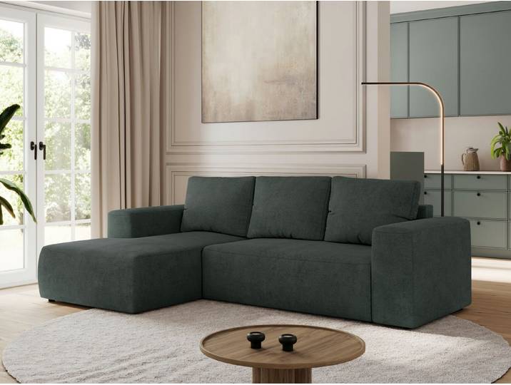 MKS MÖBEL Ecksofa TRENTINO L, Set, L-förmige Ecke, T30-Schaum, lose Kissen, Ecksofa L-Form, Bettkasten, Schlaffunktion, Wellenfedern