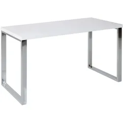 riess-ambiente Schreibtisch WHITE DESK - 120cm weiß Hochglanz Bürotisch modern