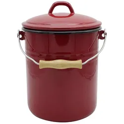 Krüger Mülleimer, Abfalleimer, Rot, Schwarz