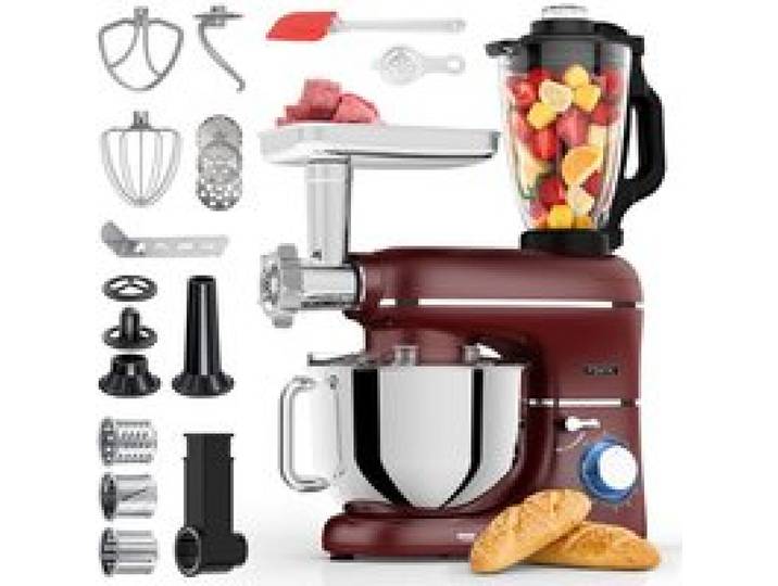 Robot pâtissier - FENTIC - 6-en-1 - 2000W - Bol inox 6 2L - Blender 1 5L