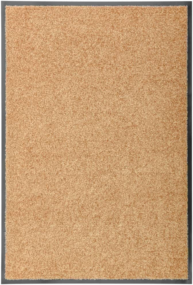 Ebern Designs Deirore Non-Slip Solid Color Doormat Cream 0.9cm H x 90cm W x 60cm L