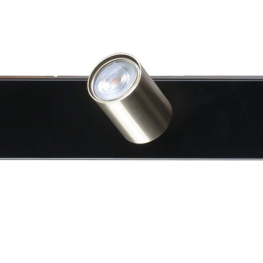 Masterlight Bounce Zwarte Plafondlamp met 4 Nikkel Spots