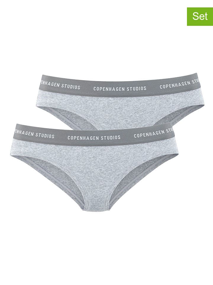 Copenhagen Studios 2er-Set: Slips in Grau - L