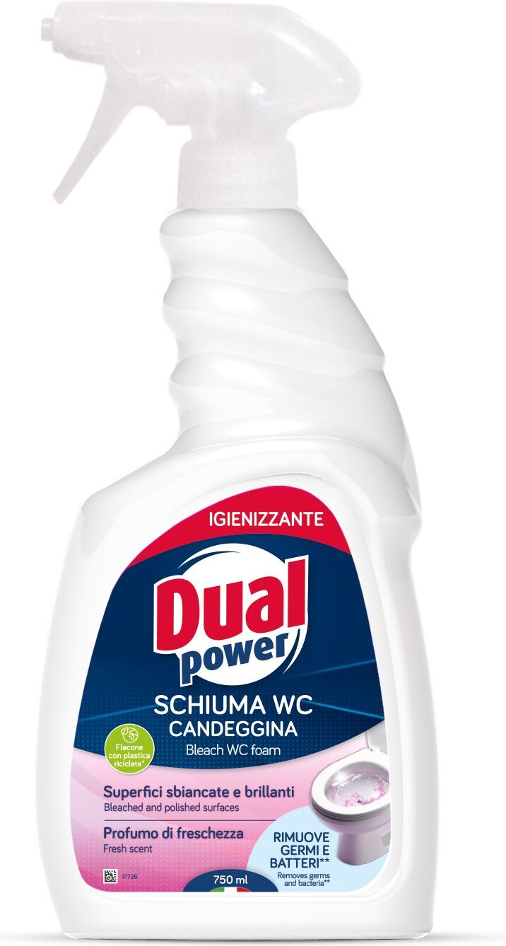 Detergente bagno Dual Power DS9116 Schiuma WC candeggina