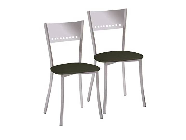 ASTIMESA SCOBGR Zwei Küchenstühle, Metall, Graphit, Sitzhöhe 45 cm