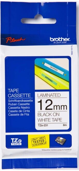 BROTHER Cassette de ruban TZe-315 noir/blanc (TZE315)