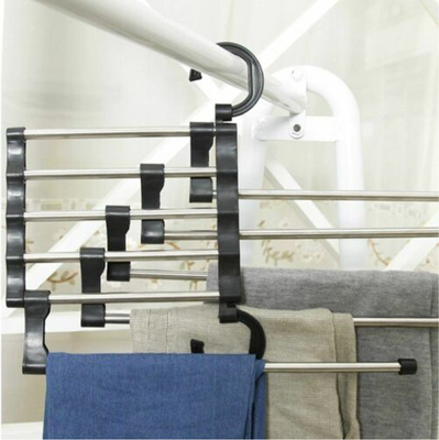 HomeDecorAndMore LLC 5 Layer Space Saving Wardrobe Hanger Ultimate Multi Function Organizer Black