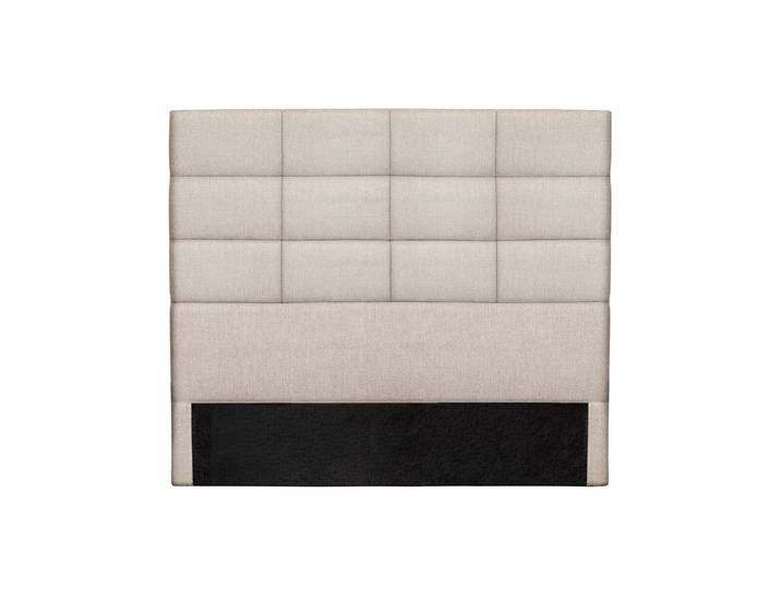 Tête de lit moderne en tissu beige naturel L160 cm ANATOLE