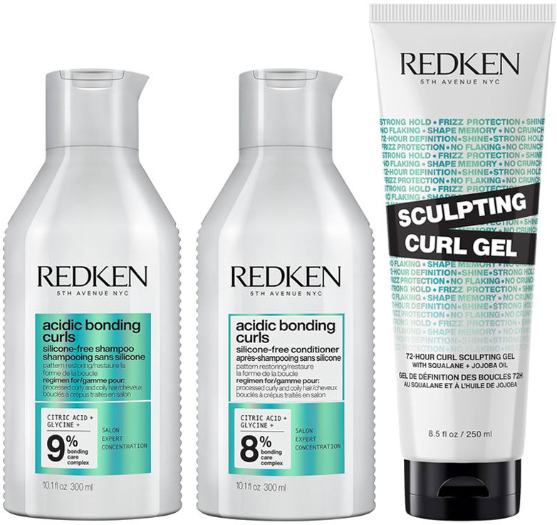 Redken Acidic Bonding Curls Shampoo 300ml, Conditioner 300ml & Sculpti