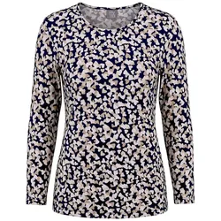 Rundhals-Shirt 3/4-Arm Rabe blau, 52