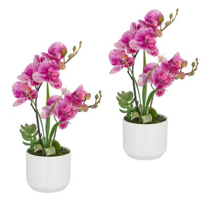 Kunstorchidee CREATIV GREEN "Orchidee Phalaenopsis", pink (pink, creme), H:30cm, Kunststoff, Kunstpflanzen, mit real-touch-Blüten