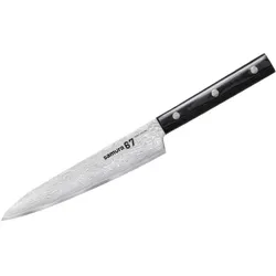 Samura DAMASCUS 67 kitchen Utility knife, 15 cm, Küchenmesser, Schwarz, Silber