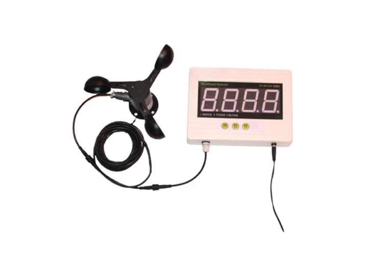 Drei Tassen Windgeschwindigkeitssensor Messgerät Zubehör Aluminiumlegierung(Black RS485+display)