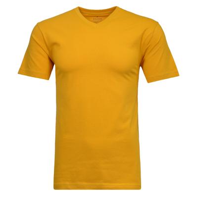 T-Shirt RAGMAN, Herren, Gr. 106, gelb (mais, 055), Baumwolle, Rundhals, Shirts T-Shirt