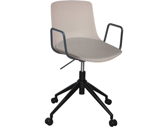 Bürostuhl Livio greige Polypropylen H 82.5 cm - Bürostuhl