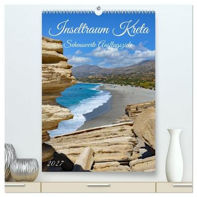 Inseltraum Kreta - Sehenswerte Ausflugsziele (hochwertiger Premium Wandkalender 2027 DIN A2 hoch), Kunstdruck in Hochglanz