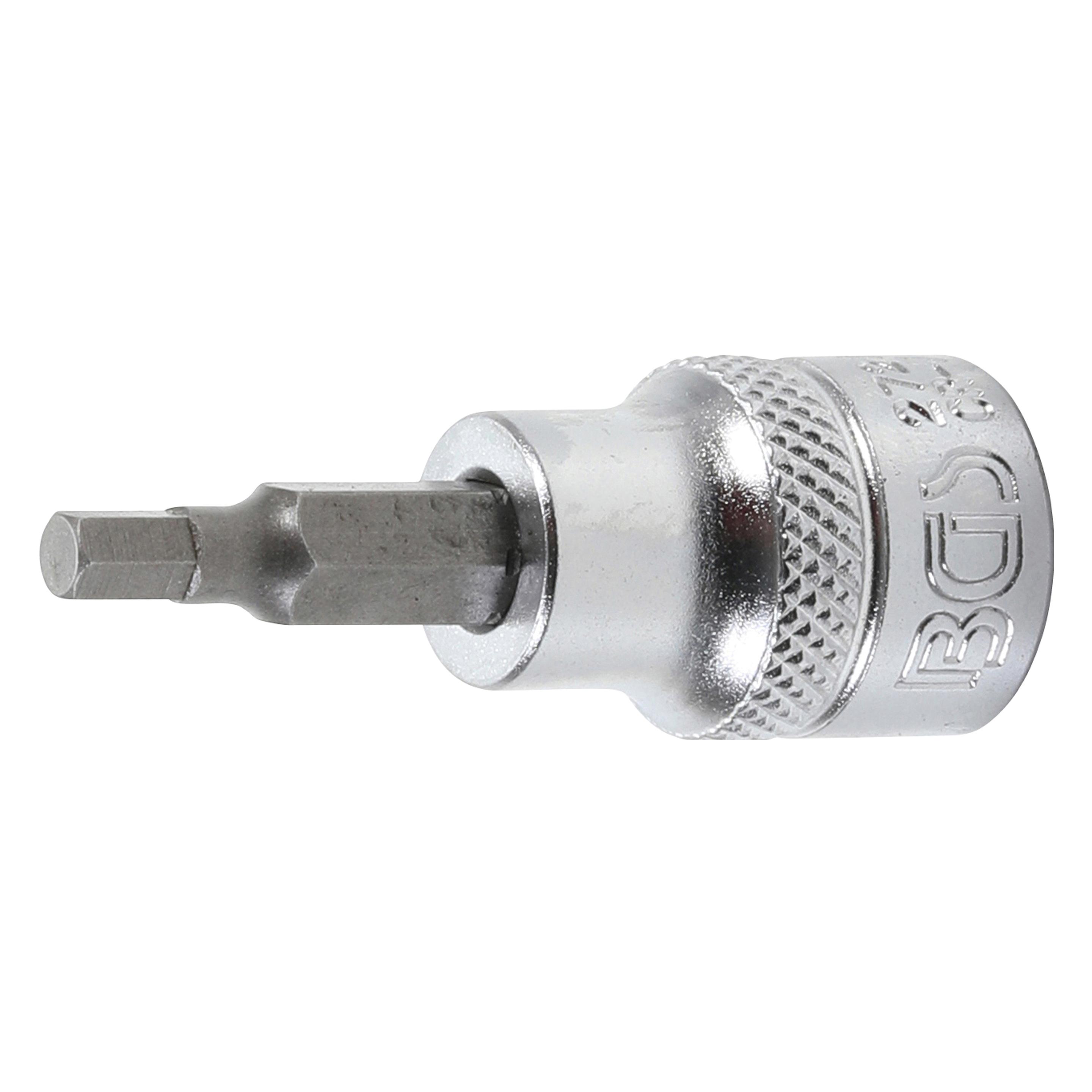 BGS Bit-Einsatz Antrieb Innenvierkant 10 mm (3/8") Innensechskant 5/32" (2721)