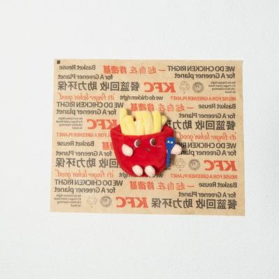 Uplift Essentials "Fast Food Plush Catnip Toys Interactive ""Bite Sized"" Teething & Grinding Toys french Fries"