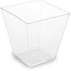 Fingerfood-Becher (PS) eckig glasklar 50 x 50 x 45 mm 60ml