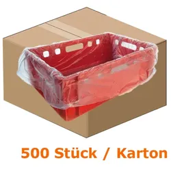 Hygostar Einlegesack HDPE für E 2 Kisten für E2 Kisten, lebensmittelecht, Kartonabgabe