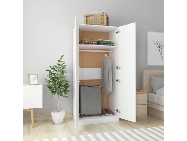 Bon plan  Meuble Penderie Dressing - JILI HOT - Garde-robe Blanc 80x52x180cm - Bois d'ingénierie Thome6476482