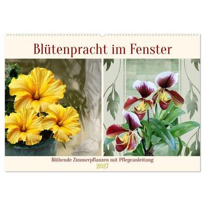 Blütenpracht am Fenster (Wandkalender 2027 DIN A2 quer), CALVENDO Monatskalender