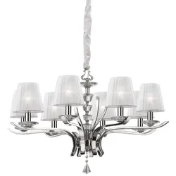 Ideal Lux Kronleuchter PEGASO SP8, 8-flammig, E14, weiß IDEA-059242