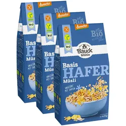 3er-Pack Bauck Mühle Basis-Hafer-Müsli Bio