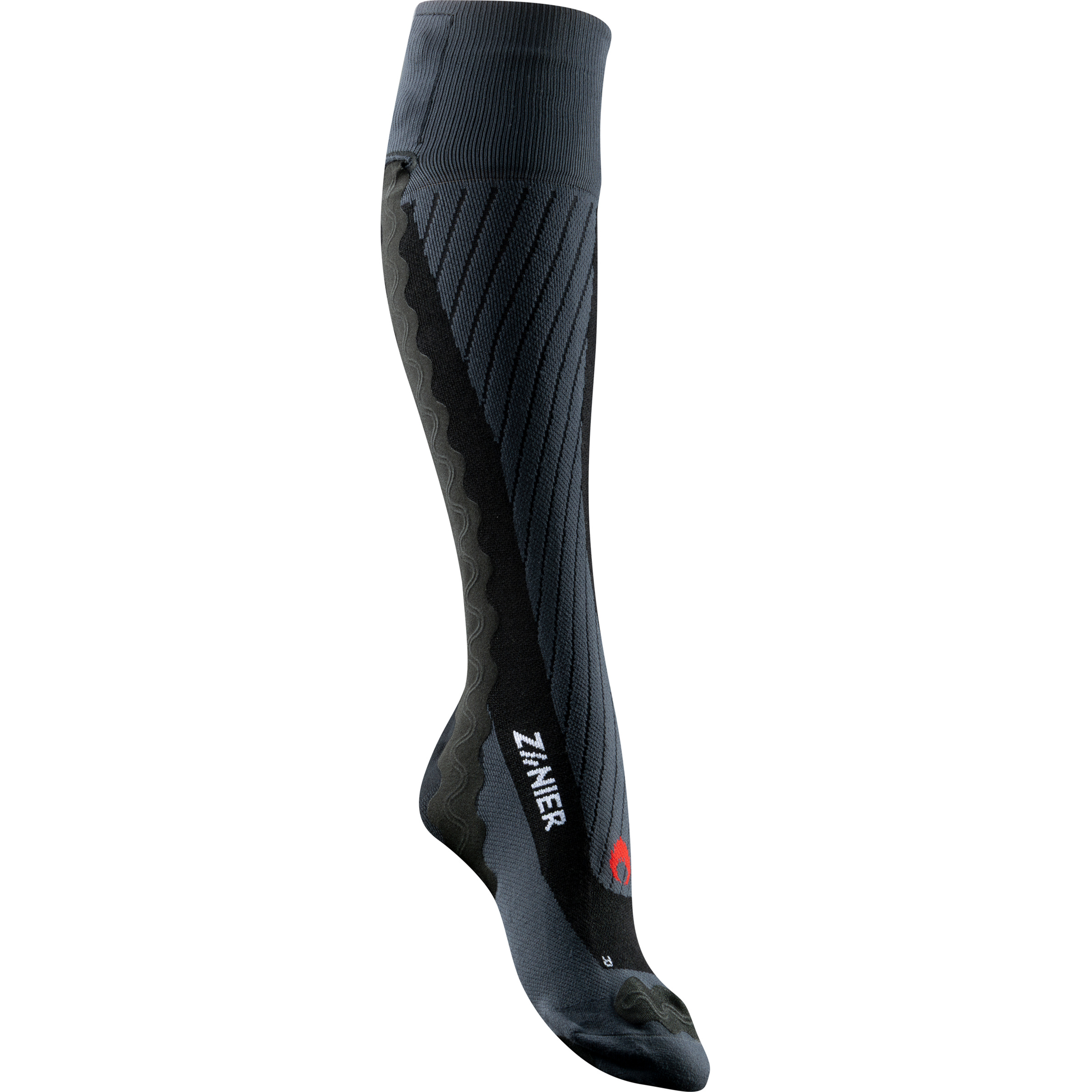 Zanier Gloves Heated 2600 Skisocken grau Größe 39 Skifahren Schnell trocknend Merinowolle