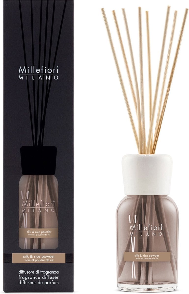 Millefiori Milano Geurstokjes Silk & Rice Powder 500 ml