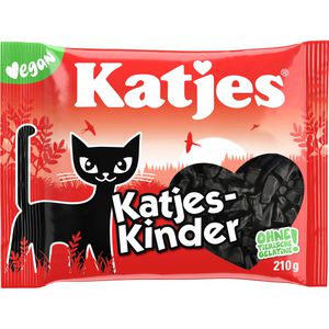 Katjes Katjes Lakritz  -Kinder, süß & gesalzen, vegan, ohne künstliche Farbstoffe, 210 g