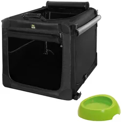 Maelson Soft Kennel Evo 82 cm + Biod Bowl - Transportbox für Hunde mit Bambusnapf